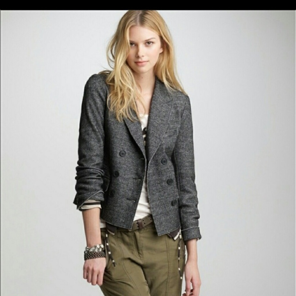 J. Crew double breasted wool blazer jacket